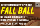 Fall Ball 2022 Registration Now Open!